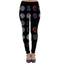 Black And Multicolored Polka Dot Artwork Digital Art Lightweight Velour Leggings View1