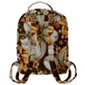 Flowers Pattern Floral Patterns Decorative Art Flap Pocket Backpack (Large) View3