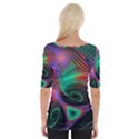 Circle Art 3d Artwork Graphics Vortex Colorful Digital Art Wide Neckline Tee View2