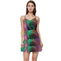 Circle Art 3d Artwork Graphics Vortex Colorful Digital Art Short Frill Dress View1