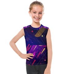 Colorful Abstract Background Creative Digital Art Colorful Geometric Artwork Kids  Mesh Tank Top by uniart180623