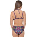 Flower Patterns Abstract Pattern Digital Art Double Strap Halter Bikini Set View2