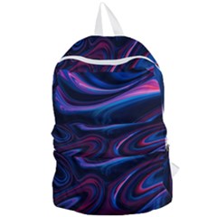 Purple Blue Swirl Abstract Foldable Lightweight Backpack by uniart180623