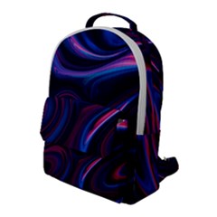 Purple Blue Swirl Abstract Flap Pocket Backpack (large) by uniart180623