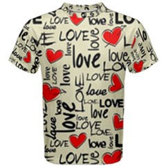 Love Abstract Background Textures Creative Grunge Men s Cotton Tee by uniart180623