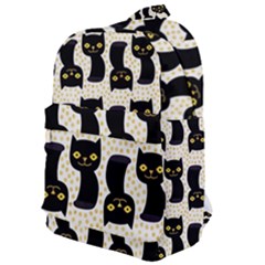 Black Cats And Dots Koteto Cat Pattern Kitty Classic Backpack by uniart180623