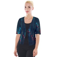 Flag Patterns On Forex Charts Cropped Button Cardigan by uniart180623