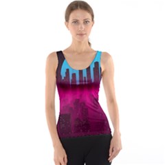 Futuristic Cityscape Women s Basic Tank Top by uniart180623