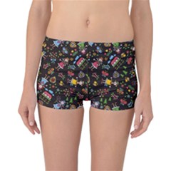 Cartoon Texture Reversible Boyleg Bikini Bottoms by uniart180623