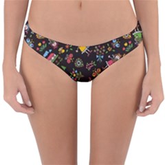 Cartoon Texture Reversible Hipster Bikini Bottoms by uniart180623