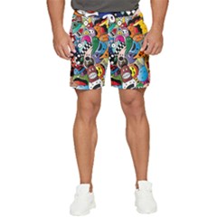 Cartoon Explosion Cartoon Characters Funny Men s Runner Shorts by uniart180623