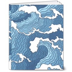 Waves Aesthetics Illustration Japanese 8  X 10  Hardcover Notebook by uniart180623