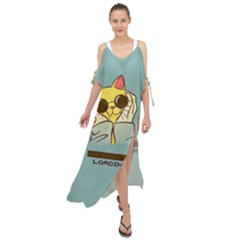 Loading Cat Cute Cuddly Animal Sweet Plush Maxi Chiffon Cover Up Dress by uniart180623