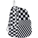 Black White Checker Pattern Checkerboard Foldable Lightweight Backpack View3