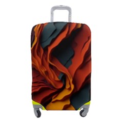 Abstract Colorful Waves Painting Art Luggage Cover (small) by Simbadda
