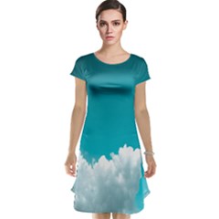Clouds Hd Wallpaper Cap Sleeve Nightdress by artworkshop