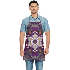Rosette Kaleidoscope Mosaic Abstract Background Art Kitchen Apron by Simbadda
