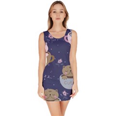 Cute Kittens Sleep Sweetly Mugs Bodycon Dress by Simbadda