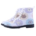 Cute Cat Seamless Pattern Background Men s High-Top Canvas Sneakers View2