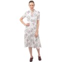 Cute Pattern With Easter Bunny Egg Keyhole Neckline Chiffon Dress View1