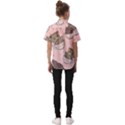Seamless Pattern Adorable Cat Inside Cup Kids  Short Sleeve Shirt View2