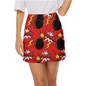 Pop Art Comic Pattern Bomb Boom Explosion Background Mini Front Wrap Skirt View1