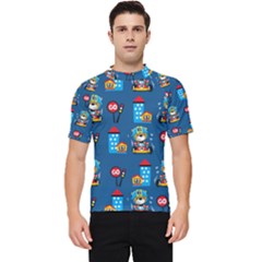 Racing-car-printing-set-cartoon-vector-pattern Men s Short Sleeve Rash Guard by Simbadda