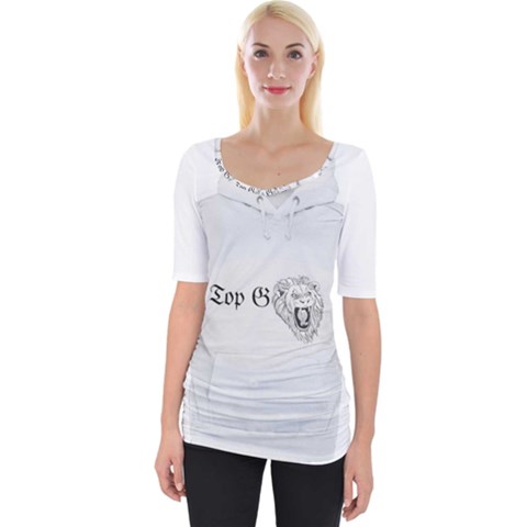 (2)dx Hoodie  Wide Neckline Tee by Alldesigners