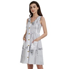 (2)dx Hoodie  Sleeveless Dress With Pocket by Alldesigners