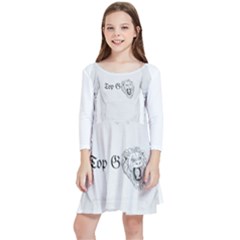 (2)dx Hoodie  Kids  Quarter Sleeve Skater Dress by Alldesigners