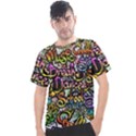 Graffiti Word Seamless Pattern Men s Sport Top View1