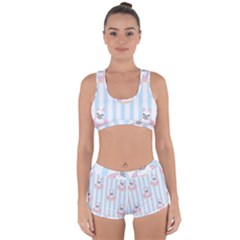 French-bulldog-dog-seamless-pattern Racerback Boyleg Bikini Set