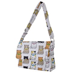 Cat-kitten-seamless-pattern Full Print Messenger Bag (l) by Simbadda