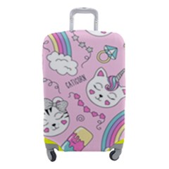 Beautiful-cute-animals-pattern-pink Luggage Cover (small) by Simbadda