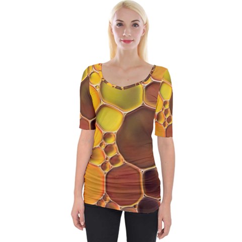 Abstract Oil Painting Wide Neckline Tee by Excel