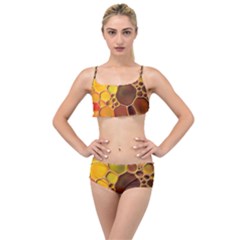Abstract Oil Painting Layered Top Bikini Set by Excel