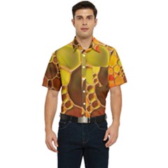 Abstract Oil Painting Men s Short Sleeve Pocket Shirt  by Excel