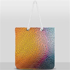Rain Drop Abstract Design Full Print Rope Handle Tote (large) by Excel