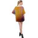 Rain Drop Abstract Design Oversized Chiffon Top View2