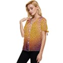 Rain Drop Abstract Design Bow Sleeve Button Up Top View2