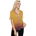 Rain Drop Abstract Design Bow Sleeve Button Up Top View3