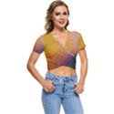 Rain Drop Abstract Design Short Sleeve Foldover Tee View1