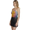 Rain Drop Abstract Design Flowy Camisole Tie Up Top View2