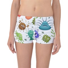 Dangerous-streptococcus-lactobacillus-staphylococcus-others-microbes-cartoon-style-vector-seamless-p Boyleg Bikini Bottoms by Simbadda