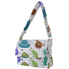 Dangerous-streptococcus-lactobacillus-staphylococcus-others-microbes-cartoon-style-vector-seamless-p Full Print Messenger Bag (l) by Simbadda