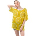 Lemon-fruits-slice-seamless-pattern Oversized Chiffon Top View1