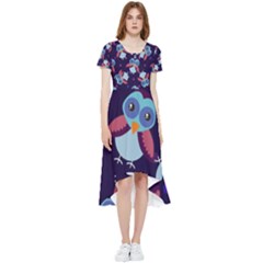 Owl-pattern-background High Low Boho Dress by Simbadda
