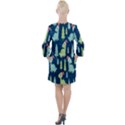 Cute-dinosaurs-animal-seamless-pattern-doodle-dino-winter-theme Open Neck Shift Dress View2