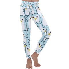 Penguins-pattern Kids  Lightweight Velour Classic Yoga Leggings by Simbadda