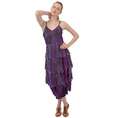 Feather Pattern Texture Form Layered Bottom Dress by Grandong